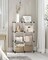 Cube Storage Shelving Unit 6 Cube Organizer Stackable Plastic Storage Rack White